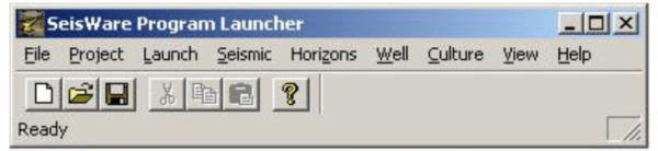 Launcher from Version 1 of SeisWare software  (now Geophysics)